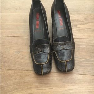 Miu Miu heeled loafers- size 40