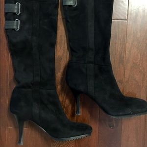 BCBG Black Suede Boots Size 9