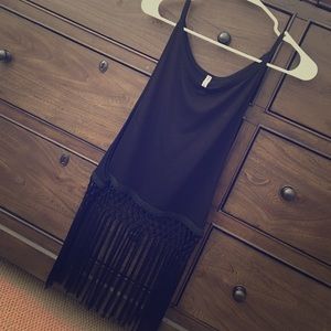 Black hippie/boho style tank top