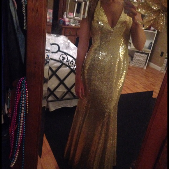 Gold prom dress - Picture 1 of 4
