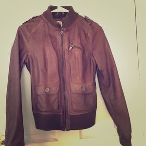 Faux leather jacket