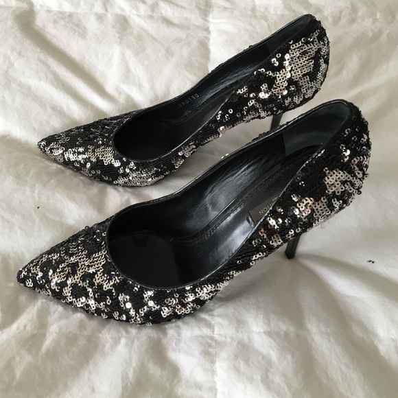 LOUIS VUITTON Liza Sequin Embroidered Heels
