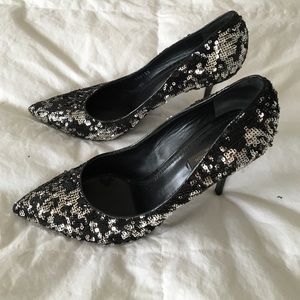 LOUIS VUITTON Liza Sequin Embroidered Heels