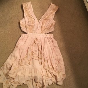 Free people lace cut out dress