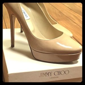 Authentic stunning! Jimmy Choo Nude Patent 40.5