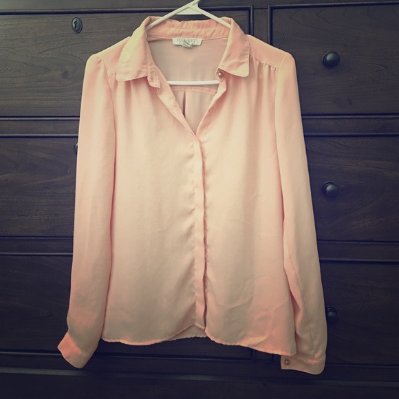 Pink button down shirt