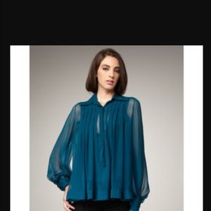 DVF Abiba sheer silk blouse