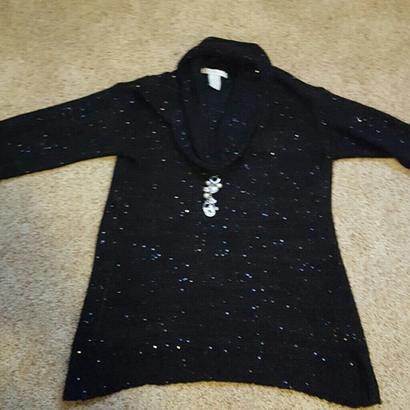 A cute black/sequins sweater - Picture 1 of 1
