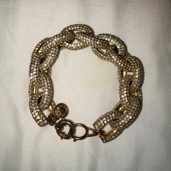 JCrew Pave link bracelet
