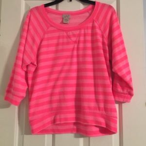 Eyelash 3/4 pull over shirt. Size Large