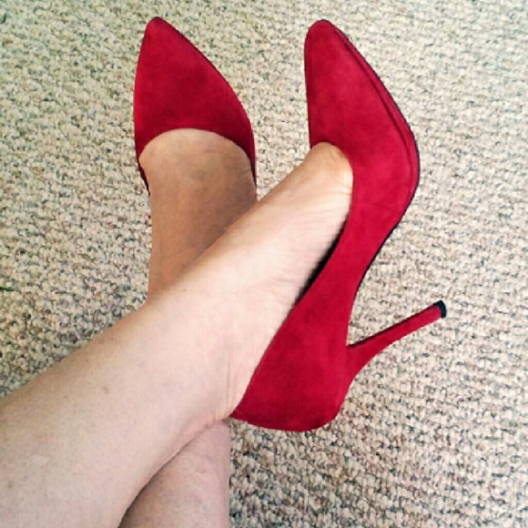 Red Suede Platform