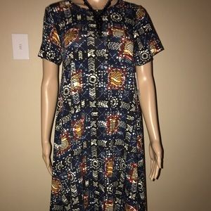 Lularoe Carly dress and WHBM necklace