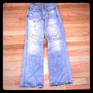 American Eagle Men's Jeans Ripped Light Wash