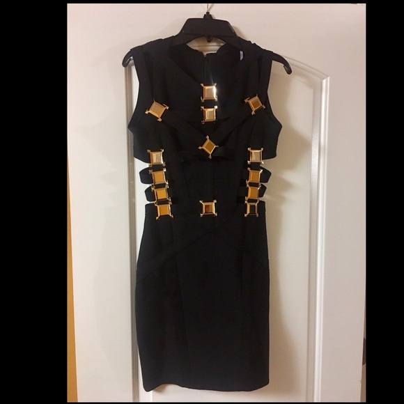 Celeb boutique black bandage dress - Picture 1 of 2