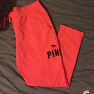 NWT - VS Pink tie up lounge pants