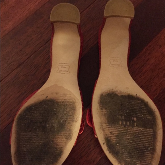 Red Stuart weitzman sandals - Picture 2 of 3