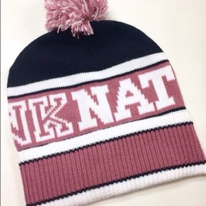 Soft Begonia Pink Nation Knit Beanie Logo Hat