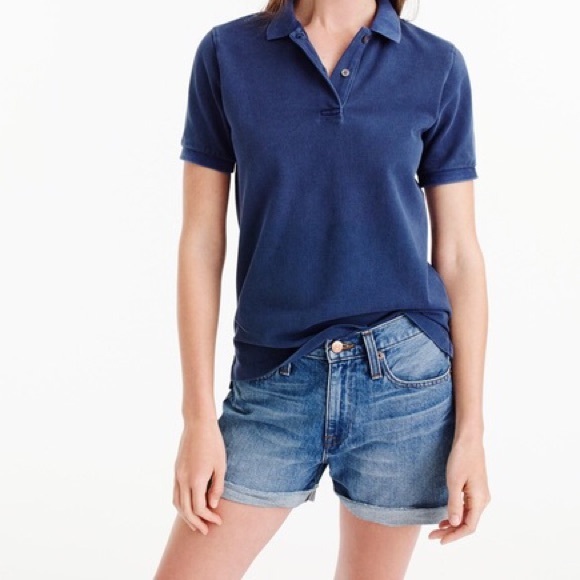 ✨NEW✨ J Crew Garment-Dyed Navy Piqué Polo Shirt