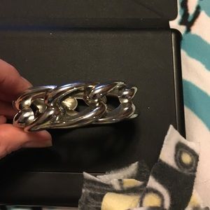 Cute weave design silver bracelet