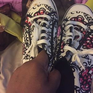 Coach flower print shoes