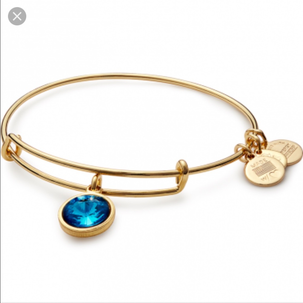 Genuine Alex & Ani Gold December Birthstone Bangle