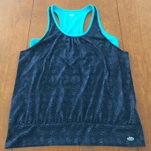 Racer back tank with built in bra