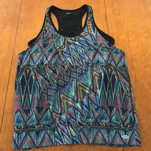 Multi color tank with built in bra