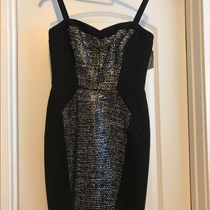 NWT Milly metallic cocktail dress with straps
