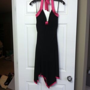 Black and pink dress
