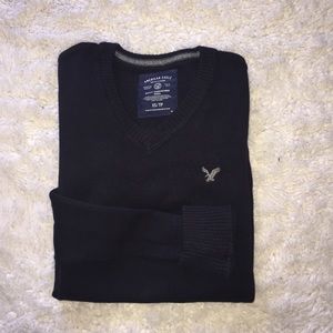 Black V-neck Sweater