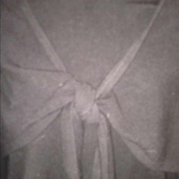 BLACK top tie sweater. SZ 2x but fits smaller NICE - Picture 2 of 4