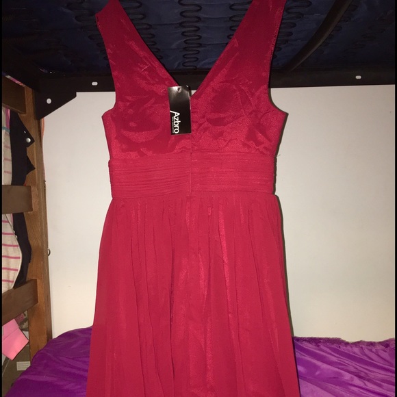 Wine color cocktail dress