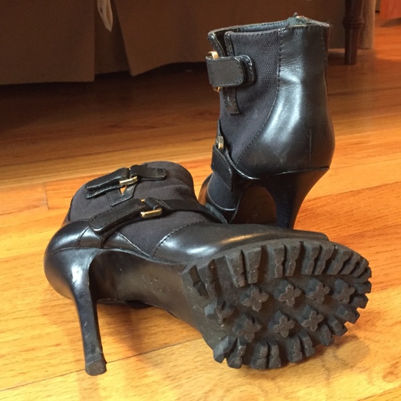 Tory Burch buckle-strap ring-detail Ankle Boots | Black  Tory Burch Black Booties with Buckles