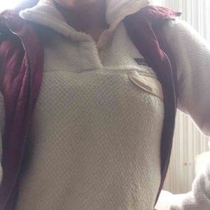 Cream colored Patagonia Re-tool size small
