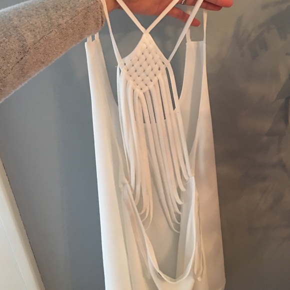 White top with beautiful strap back