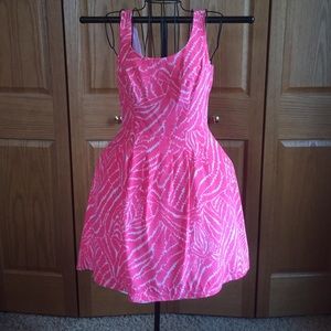 Lilly Pulitzer Pink Dress With White.