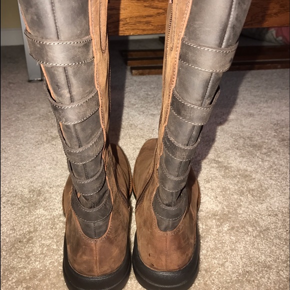 Leather boots