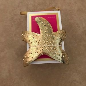 Starfish gold cuff bracelet