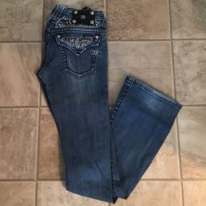 Dark sequined miss me jeans
