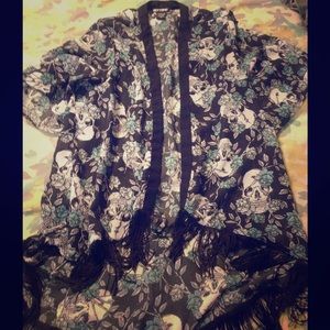 Hot topic skull kimono