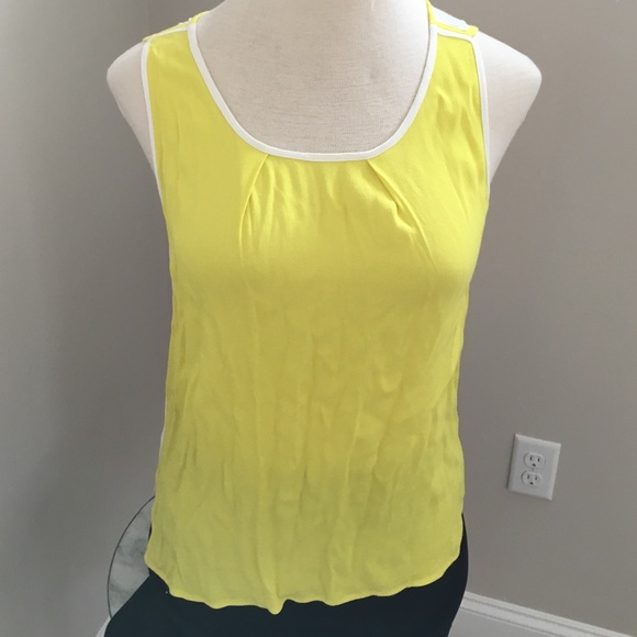 {nwot} yellow & white top