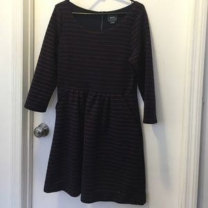 Navy & Maroon Anthropologie Dress