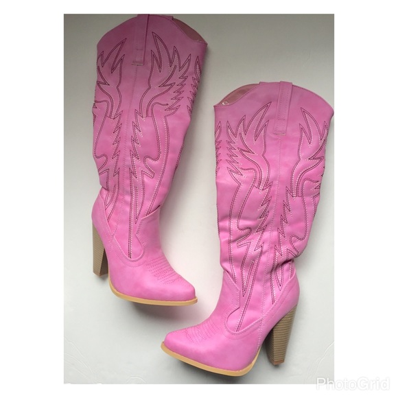 Shoes - 💝Pink Cowboy Boots NEW!💝