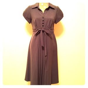 Gray Dress with Buttons
