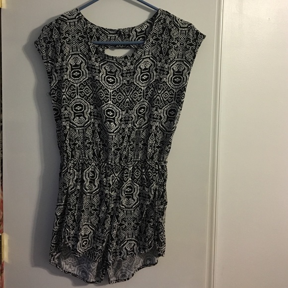 Black and white romper