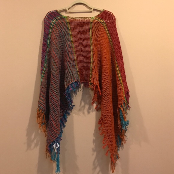 Multi Color Urban Outfitters Pancho/Coverup