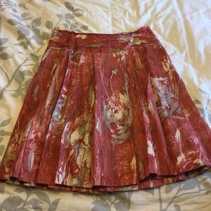 Club Monaco silk skirt. Beautiful rose artistry.