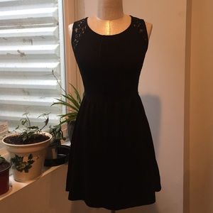 Short black high neck dress