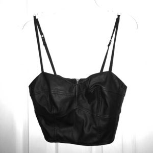 Express Leather Runway Bralette