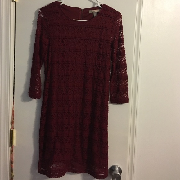 Red lace dress